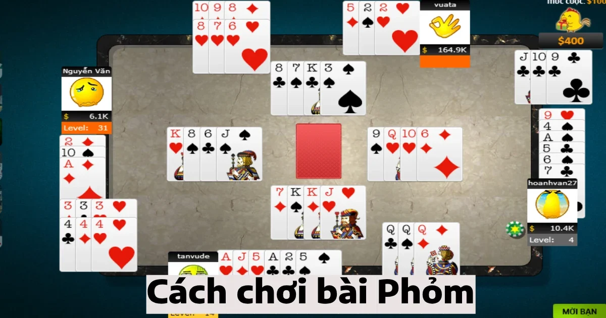 Cách chơi bài phỏm & Cách tính điểm chuẩn trong bài phỏm 7 cach choi bai phom 5