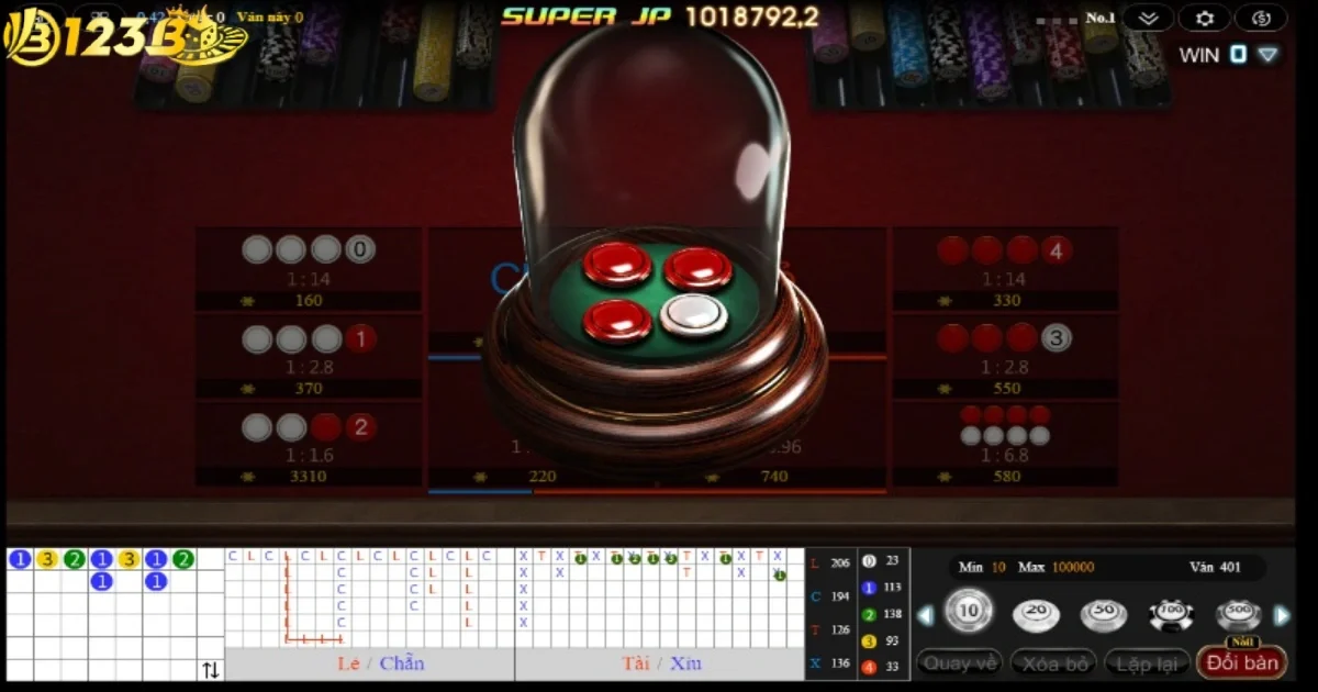 Các cửa cược phổ biến trong trò chơi Xóc Đĩa tại 123B